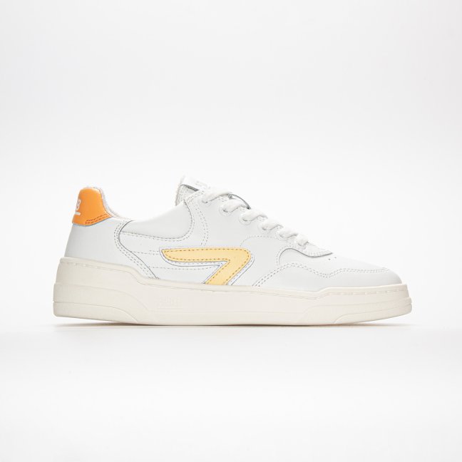 HUB Court White/Sun Yellow/Papaya