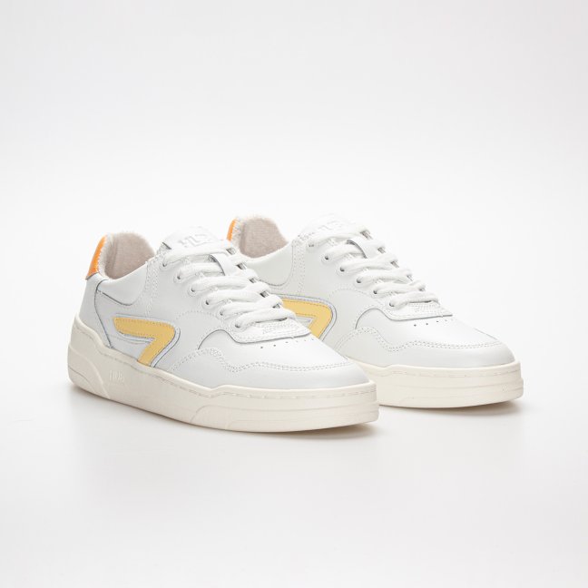 HUB Court White/Sun Yellow/Papaya
